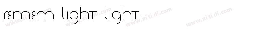 Remem Light Light字体转换